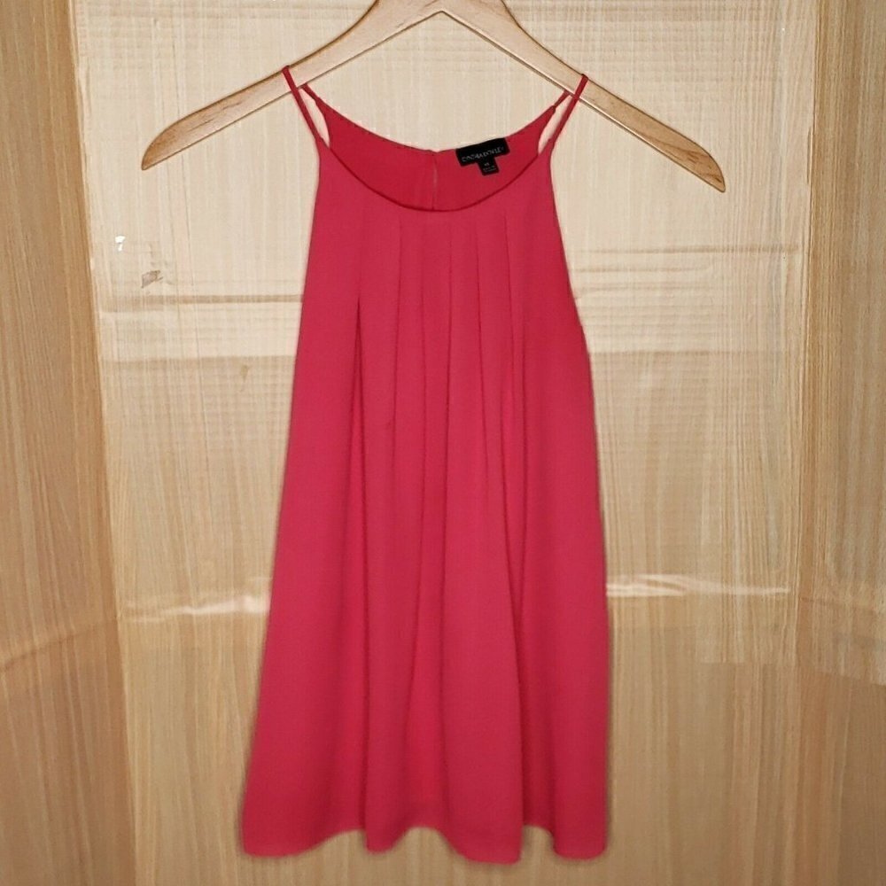 Cynthia Rowley Womens Hot Pink Sleeveless Swing Tank Blouse XS